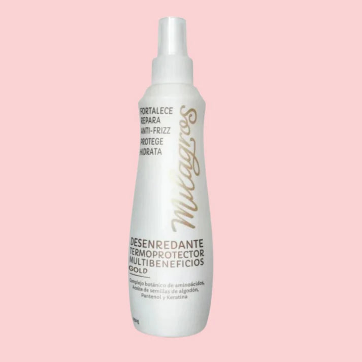 Desenredante Termoprotector Multibeneficios Gold Milagro Herbal 250 Ml