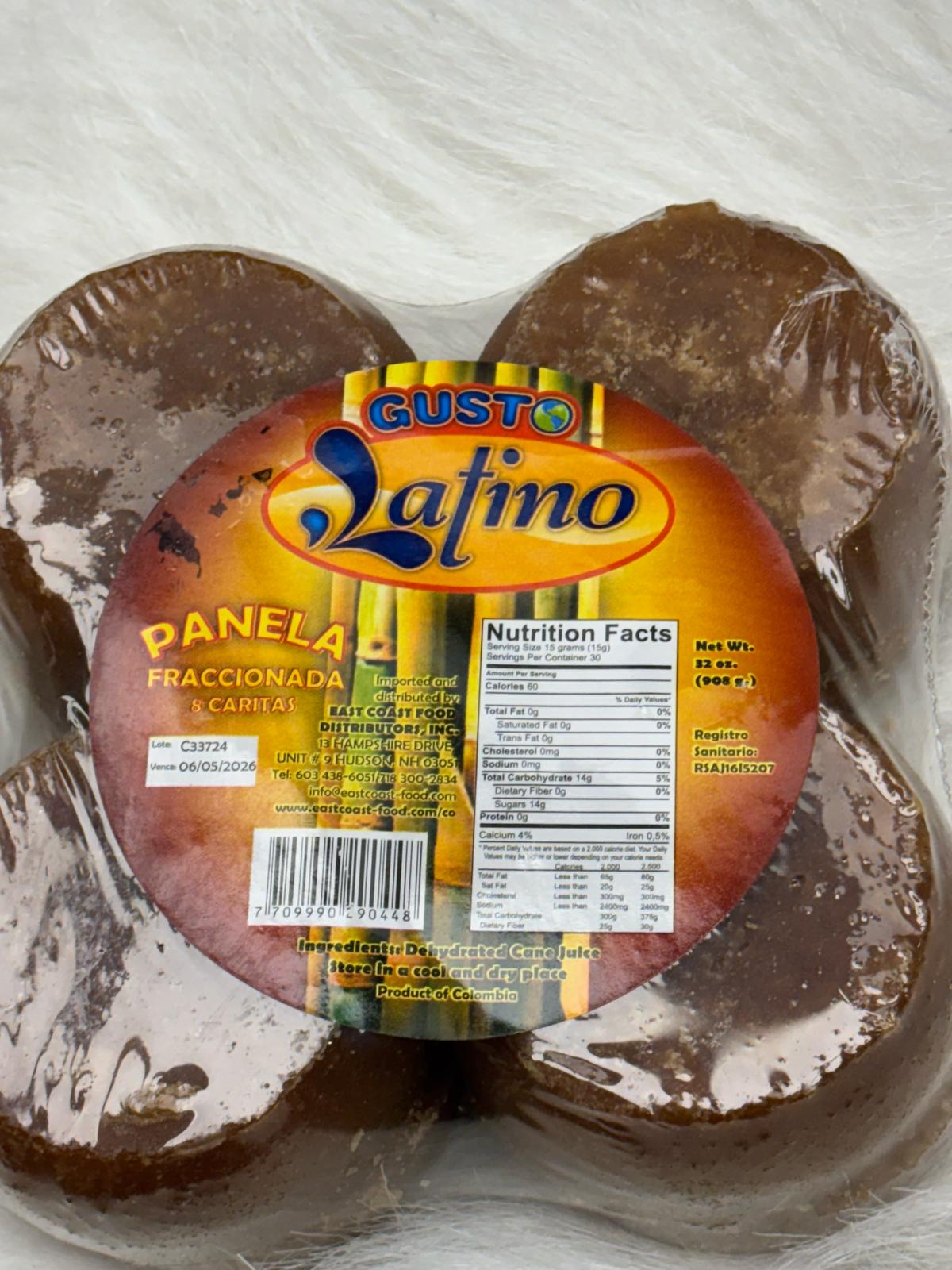 Gusto Latino Panela fraccionada X8 Caritas