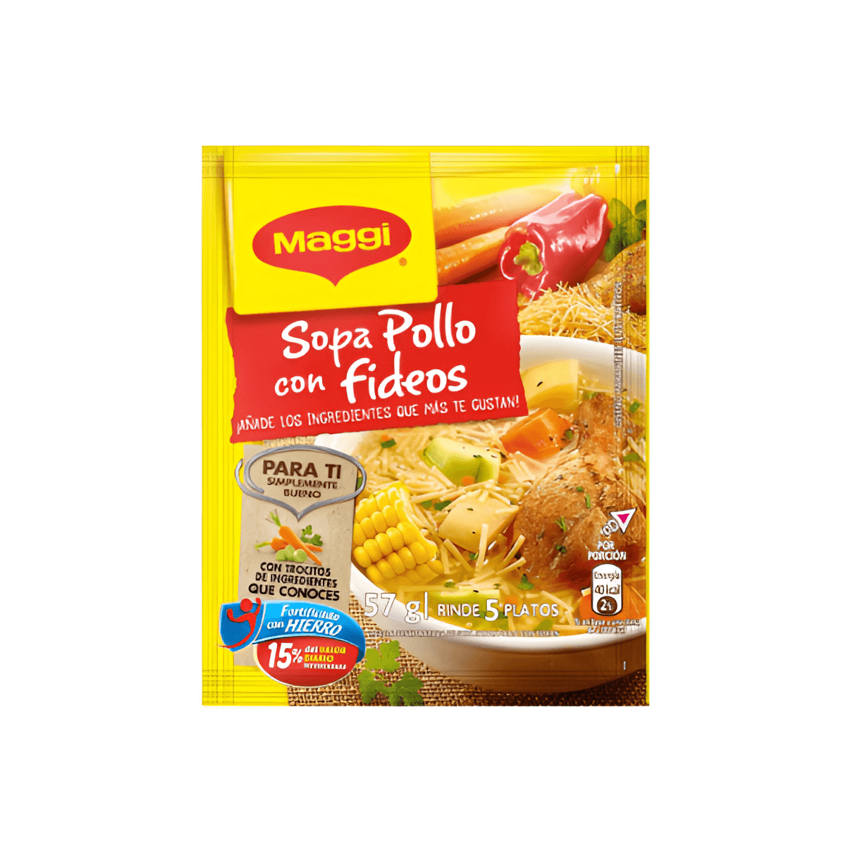 Sopa de Pollo con Fideos Maggi